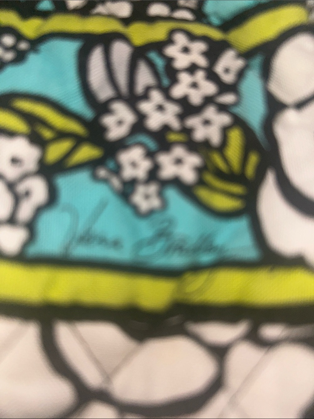 Vera Bradley Turquoise, White & Lime Floral Mini Backpack - Picture 6 of 6